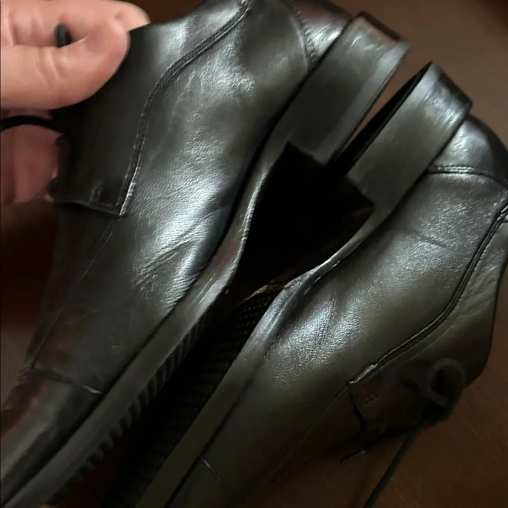 Johnston & Murphy Black Leather Oxfords